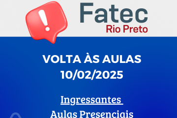 Volta às aulas 10/02/2025